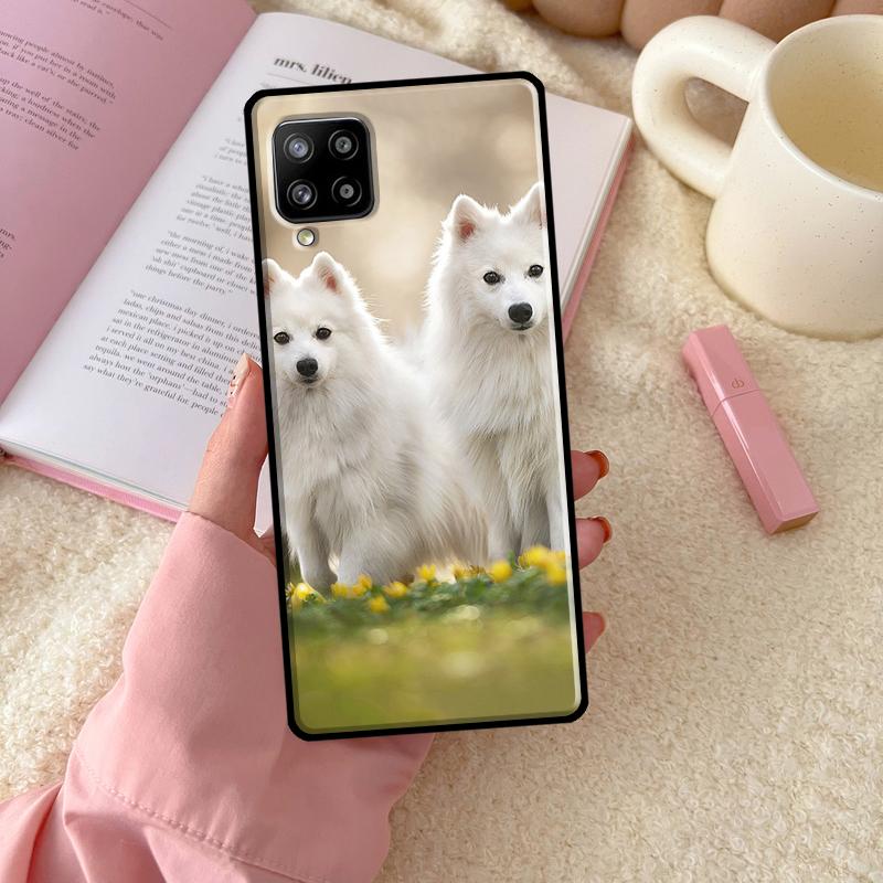 Чехол для телефона Samsung Galaxy с изображением японского шпица A54 A34 A14 A13 A51 A71 A33 A53 A73 A12 A22 A32 A52 A72 A52S