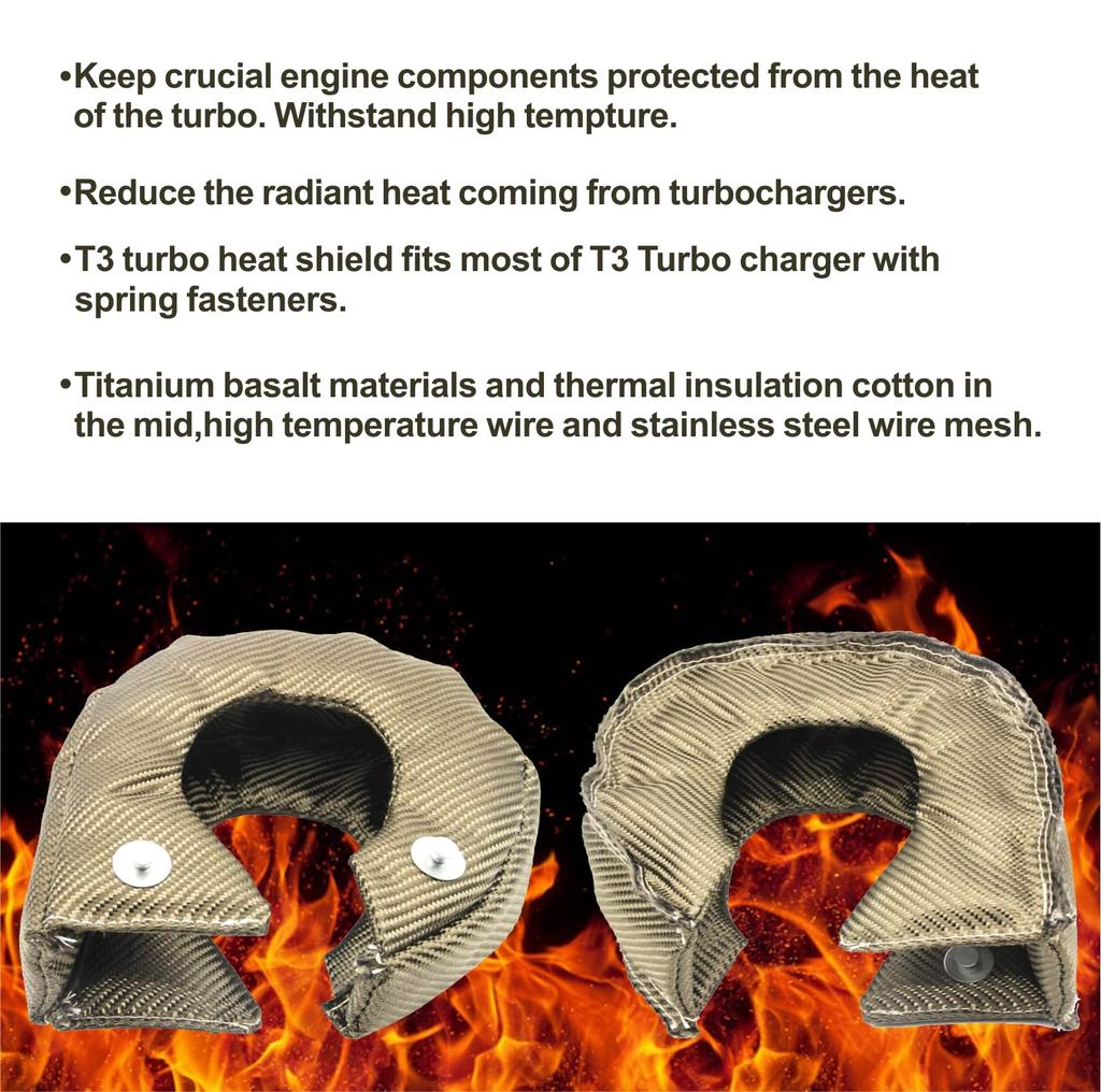 T3 Titanium Fiber Turbo Cover Heat Cover Turbo Blanket Turbo Cover T25 T28 GT25