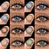 Color Contact Lenses 2pcs Colored Contact for Eyes Blue Colorful Eyes Yearly Beautiful Makeup Gray Eye Contacts Lens