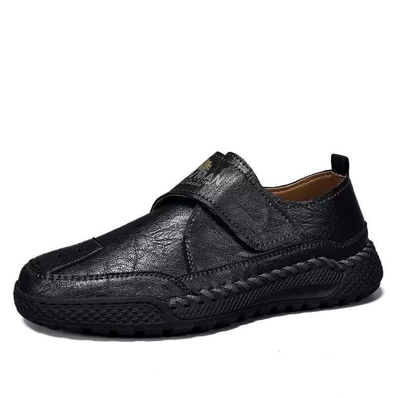 High Quality Handmade Leather Shoes for Men Soft Flat Lace-up Casual Leather Comfortable Designer Loafers Mens Zapatillas Hombre