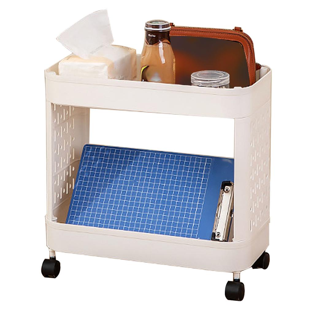Mobile Bookshelf with Wheels Flexible Enhance Space Utilization Durability Rolling Storage Cart for