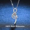 Women Moissanite Necklace 1 Carat Pendant Suitable for Wedding Party Jewelry 925 Sterling Silver GRA Necklace