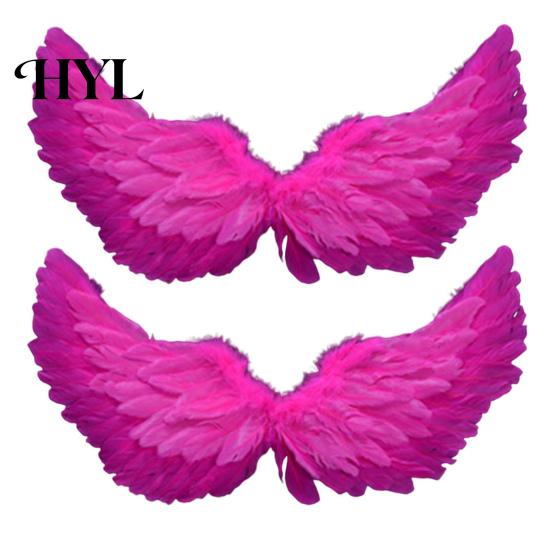 Lightweight Angel Wings 2Pcs Feather for Women Girls Fairy Costume Compact with Elastic Straps Halloween Cosplay Party Stage Performance Prop