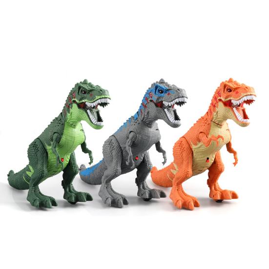 Электрическая модель динозавра, игрушка со световыми и звуковыми эффектами, питание от батареи, реалистичная фигурка динозавра, подвижное соединение и распыление, имитация динозавра