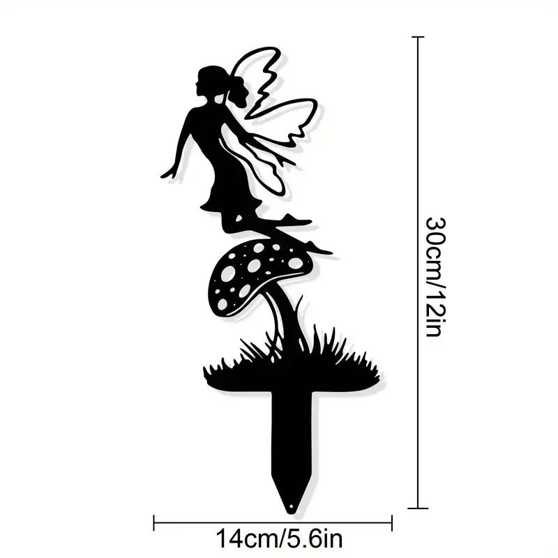 1 шт. Металлическая статуэтка садовой феи в деревенском стиле - идеально подходит для украшения улицы и газонов во дворе для декора садовой вечеринки!