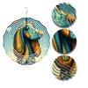 Vibrant 3D Metal Dog Wind Spinner - 10-Inch Solar/Breeze-Powered Outdoor Decor, Smooth 360° Rotation