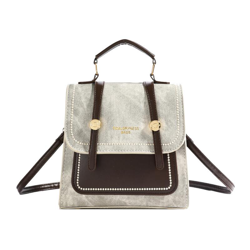 Pu Material College Style Retro Large Capacity Backpack For Casual Daily Use