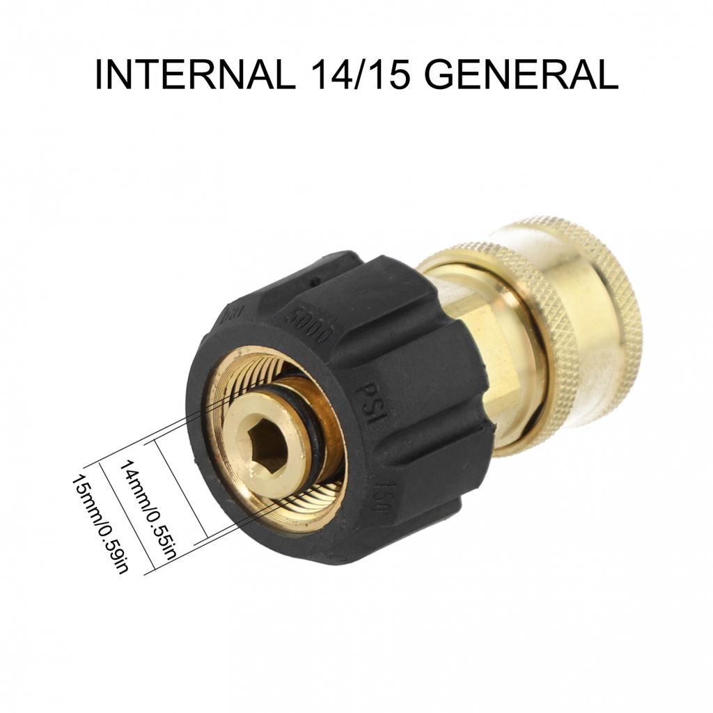 Quick Connector To M22 14/15 3/8 5000psi Adapter Brass