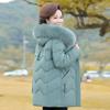 Mom's Down Cotton-padded Clothes Medium and Long Cotton-padded Clothes 2025 New Large-size Middle-aged and Elderly Women's Winter Cotton-padded Jacket