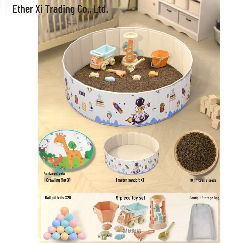 Детская песочница и бассейн с океаническими шариками с ограждением и семенами кассии, игрушки для песка для помещения
