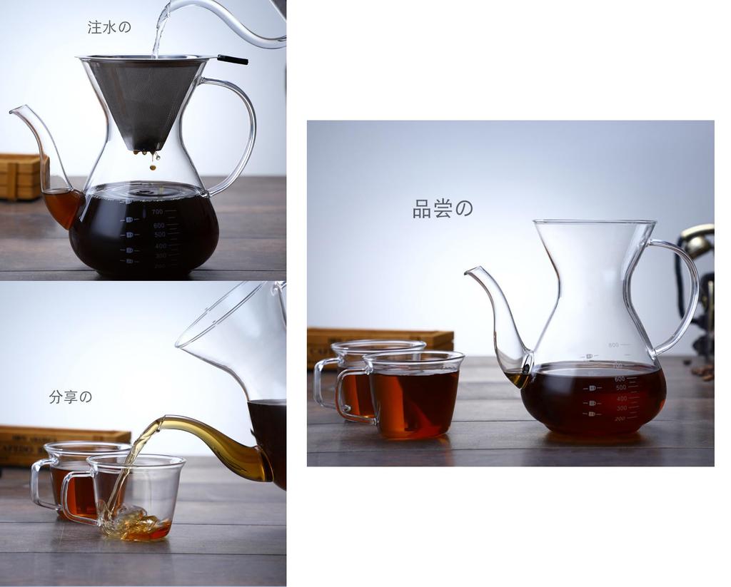 Кофейный сервер Gugrida, капельный кофейный сервер, ручной капельный кофейный сервер, устойчивый к жаре и холоду, материал из высокоборосиликатного стекла, устойчивый к воздействию, (Клюв 800мл)