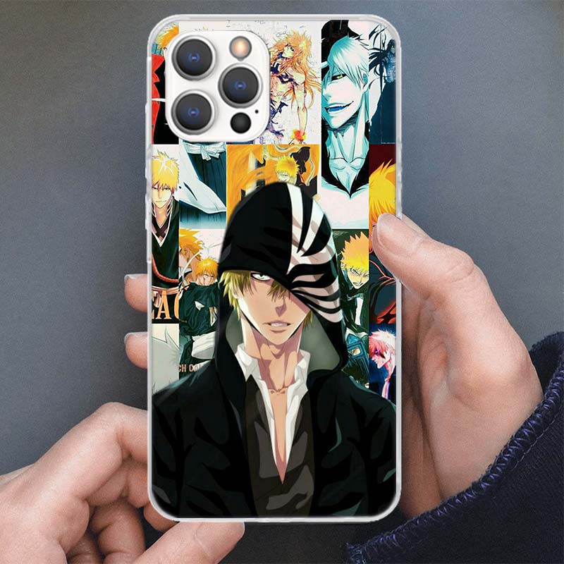 Чехол для телефона Bleach Аниме Ичиго Кенпачи Для iPhone 17 16 15 14 13 12 11 Pro Max Mini Plus Air 7 SE 8 Мягкий Силиконовый Печатный Корпус F