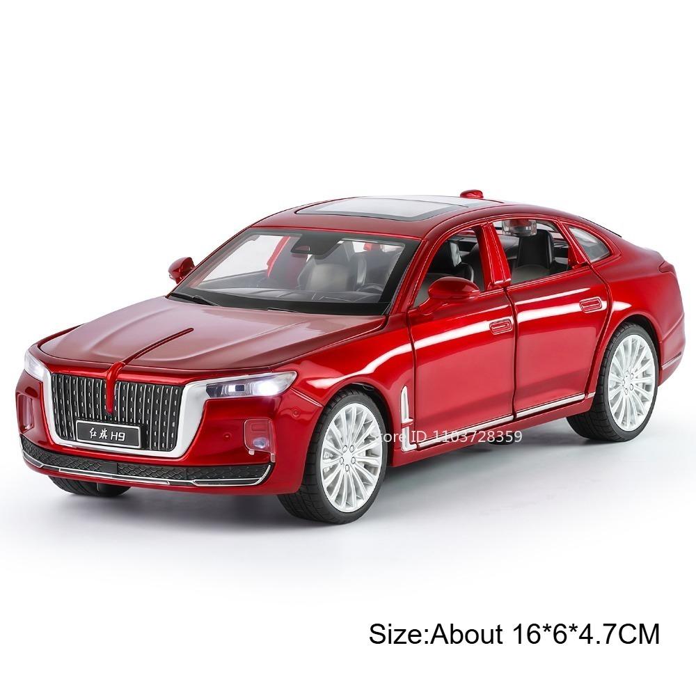 1:32 HongQi H9 M4 Модели Игрушечных Машинок Симуляторы Из Сплава Литье под Давлением Двери Открываются Оттянуть Назад Изысканный Салон Звук Свет для Подарков Детям