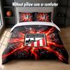 Athletic Bilbao Football Design Bed Bedding Set 1 Duvet Cover + 2 Pillowcases Soft Breathable Household Bed Linens