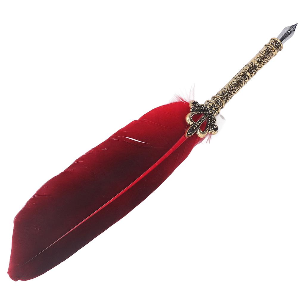 Перьевая ручка из цинкового сплава, очень гладкая, элегантные цвета, европейский ретро-стиль, перьевая ручка для письма, рисования, красная