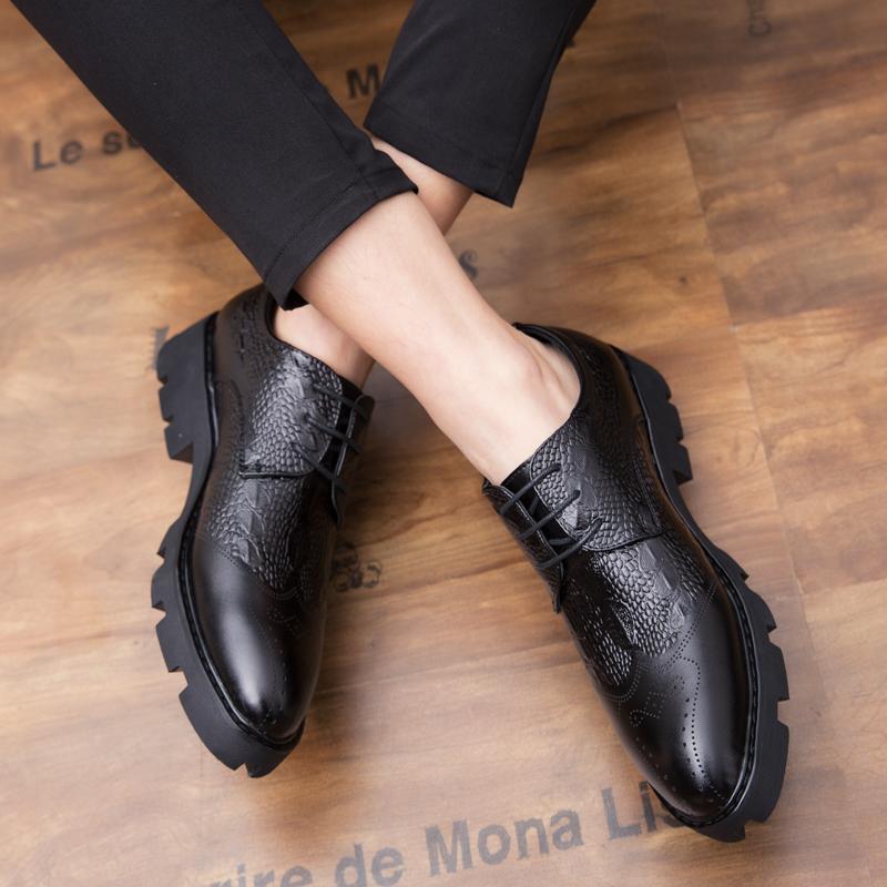 Fashion Men Business Shoes Lace Up Formal Leather Shoes Mens Fashion Dress Shoes Classic Italian Formal Oxford Shoes Men Zapatos Hombre