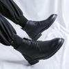 High-top Leather Shoes Men's British Brock Martin Boots Korean Version Retro British Style Business Shoes S54-R