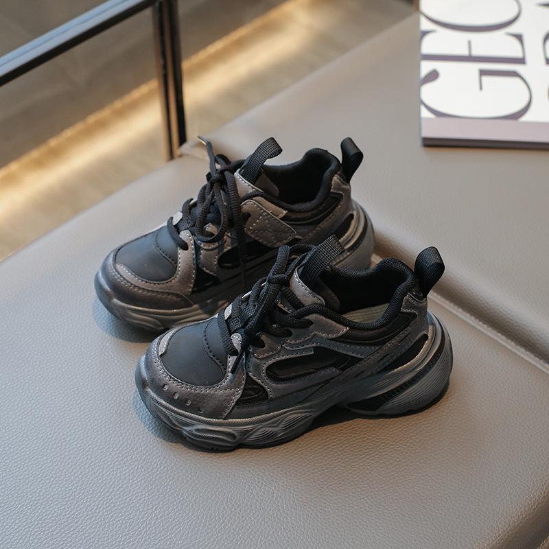 Детские кроссовки для мальчиков 2024 года, весенняя мода, повседневные кроссовки для детей, универсальные нескользящие кроссовки для девочек, школьные, массивные, спортивные, теннисные туфли