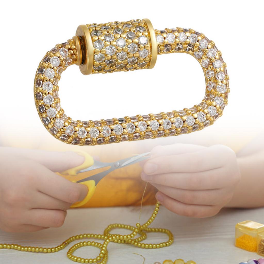 Карабин с застежкой из кубического циркония, универсальная брошь со стразами, булавка, кулон, ожерелье, соединитель, ювелирные аксессуары