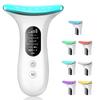 Прибор для красоты лица С функцией поддержания постоянной температуры и вибрационным EMS [7 функций в 1 устройстве + 4 уровня регулировки + 7-цветный светодиодный дисплей +