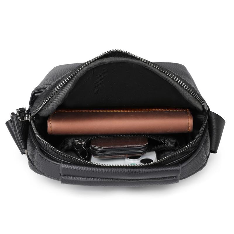 Business Style Men's Shoulder Bags  PU Leather Man's Small Messenger Bag Luxury Design Men Handbag Bag Shoulder Bags