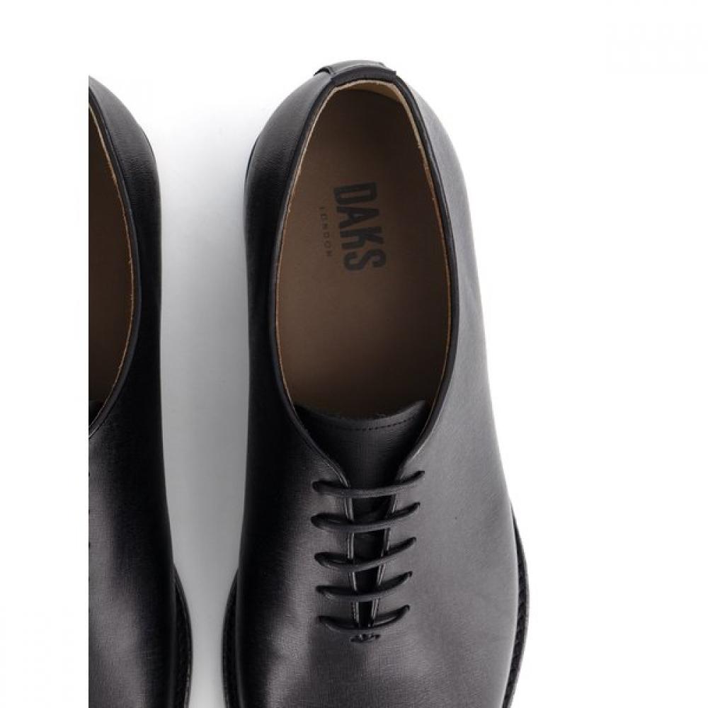 DakS Men S Premium Half Sole Hole Cut Saffiano dreSS ShoeS Dmx652ke10 Black