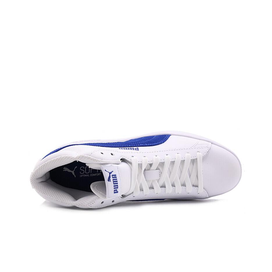 Puma Кроссовки Smash из синтетической кожи средней высоты Унисекс Кроссовки Белые Синие 366924-01