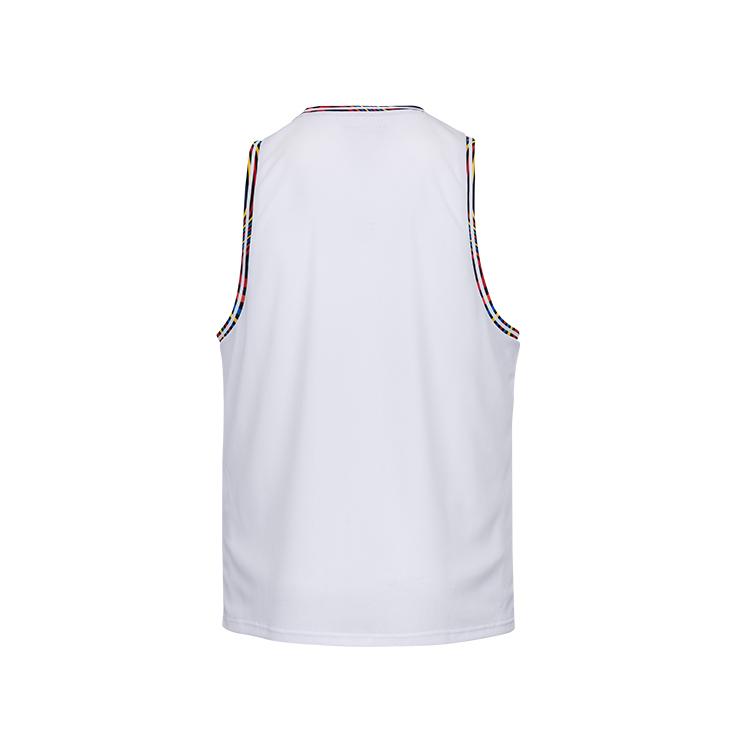 Under Armour Баскетбольная майка мужская Белый/Разноцветная окантовка 25500135-100