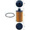 MAHLE OX 1145D Oil Filter Element for Jeep Grand Cherokee IV 3.0 CRD V6, Maserati Ghibli, Levante