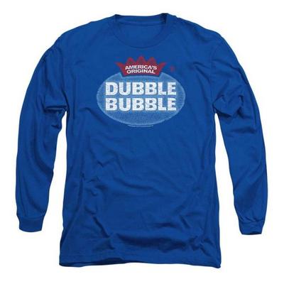 Dubble Bubble Унисекс Взрослая Винтажная Логотип Длинный Рукав Футболка