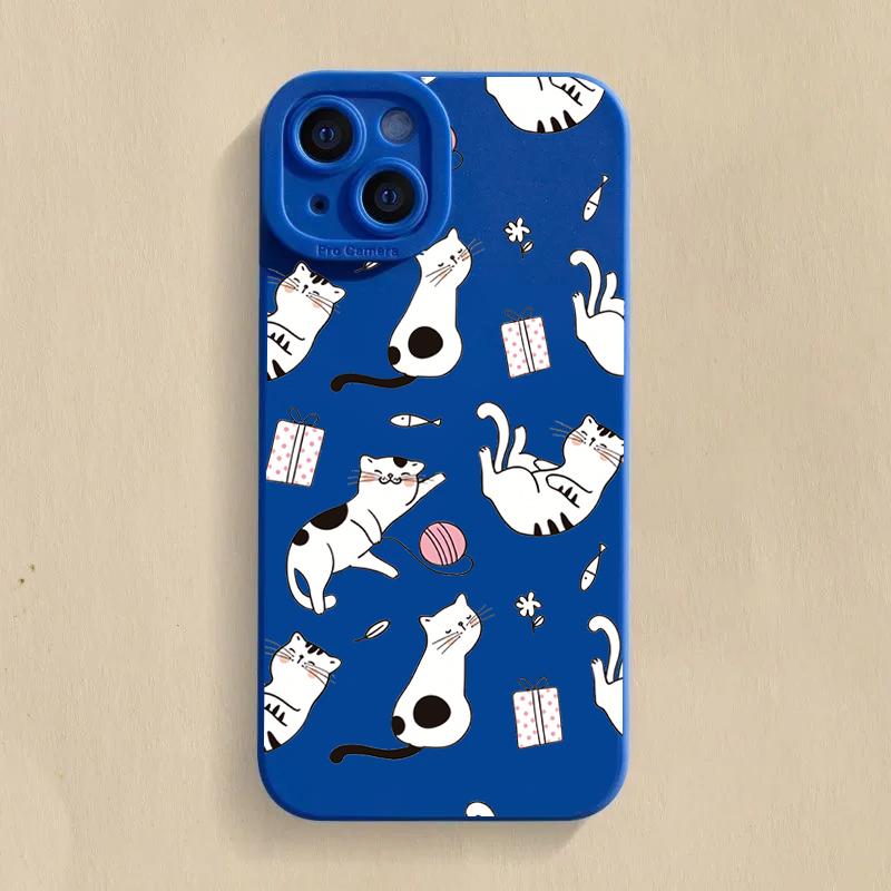 Cute Cartoon Cat TPU Phone Case For  Mi 14T 13T 12T 11T Pro 14 13 12 11 Lite 5G NE Poco F6 F5 X5 Pro Silicone Soft Cover