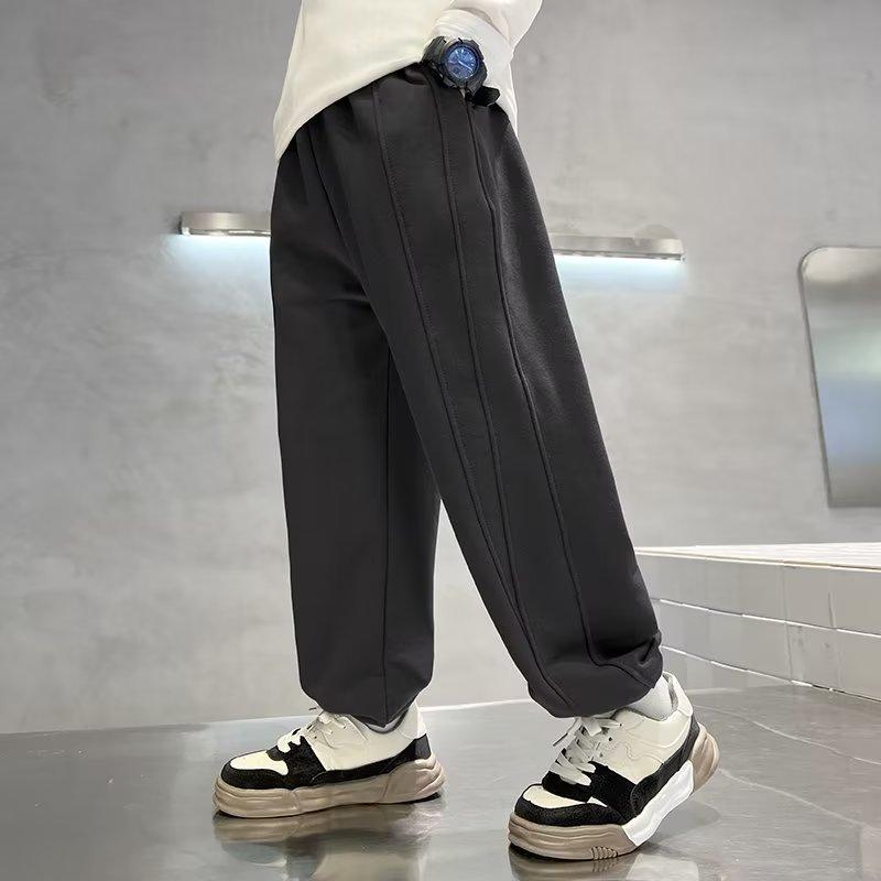 Boys Trousers New Middle and Large Children Wick Trousers Children Straight Loose Leisure Autumn Children's Clothing