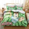 3D печатный комплект постельного белья Roblox с героями мультфильмов, наборы пододеяльников с героями мультфильмов, наволочка, песочница, одеяло двойного размера