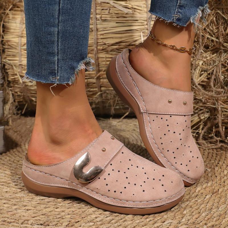 New Baotou Slope Heel Women's Flip-flops In Large Size with High Heels