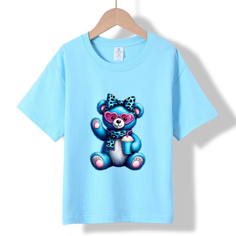 XH19 MINISO 2026 Летняя Новинка Хлопковая Футболка с Круглым Вырезом и Принтом для Детей от 1 до 16 Лет, Мальчиков и Девочек