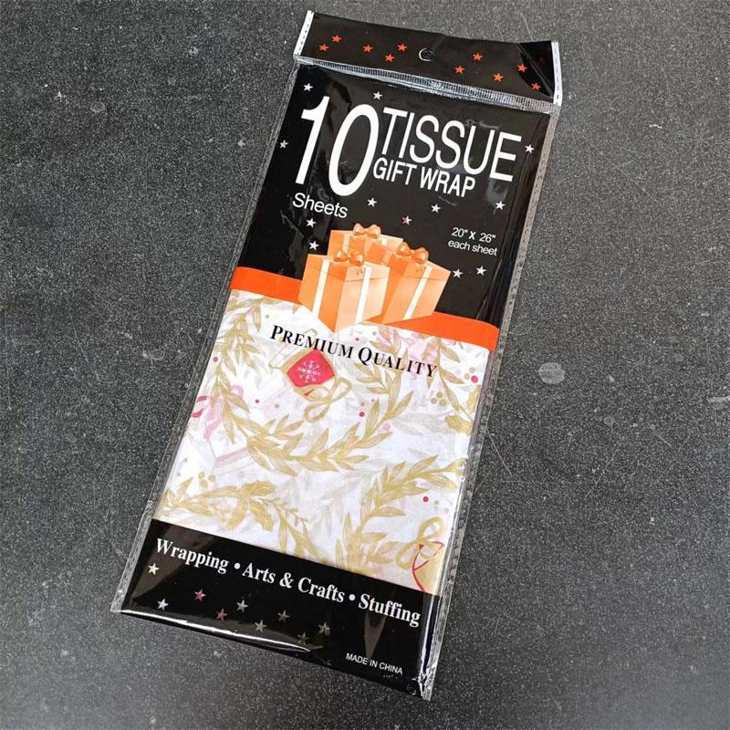 10 листов/мешок Рождественский печатный венок Рождественская снежинка День рождения Фестиваль Поделки 50x66 см