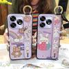 Shockproof Protective Phone Case For UMIDIGI A15/A15C Wristband Cartoon Kickstand Waterproof Durable Soft Case Ring Cute