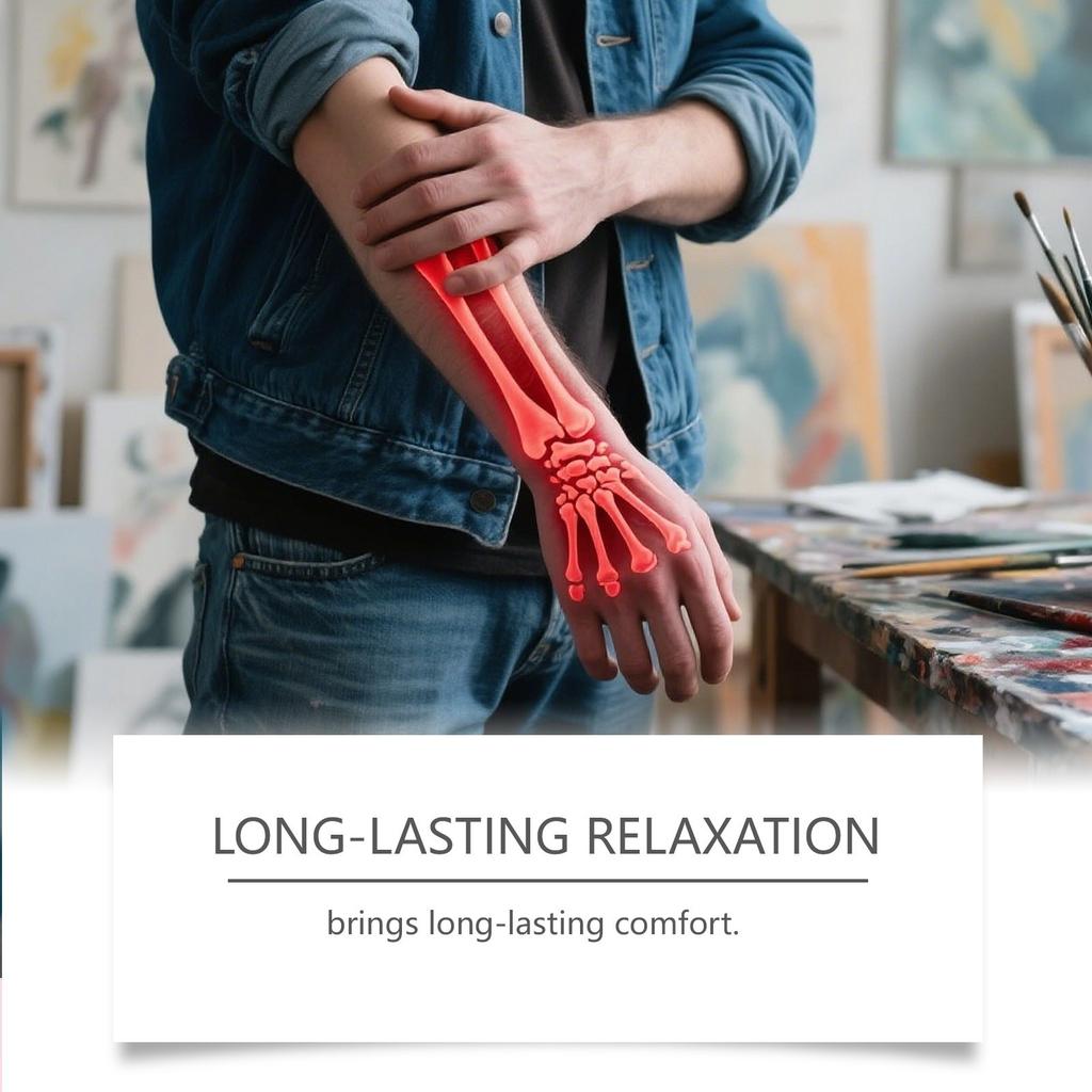 Этот крем для тела с мягкими ингредиентами - ежедневный массажный крем для дискомфорта в запястьях и суставах.