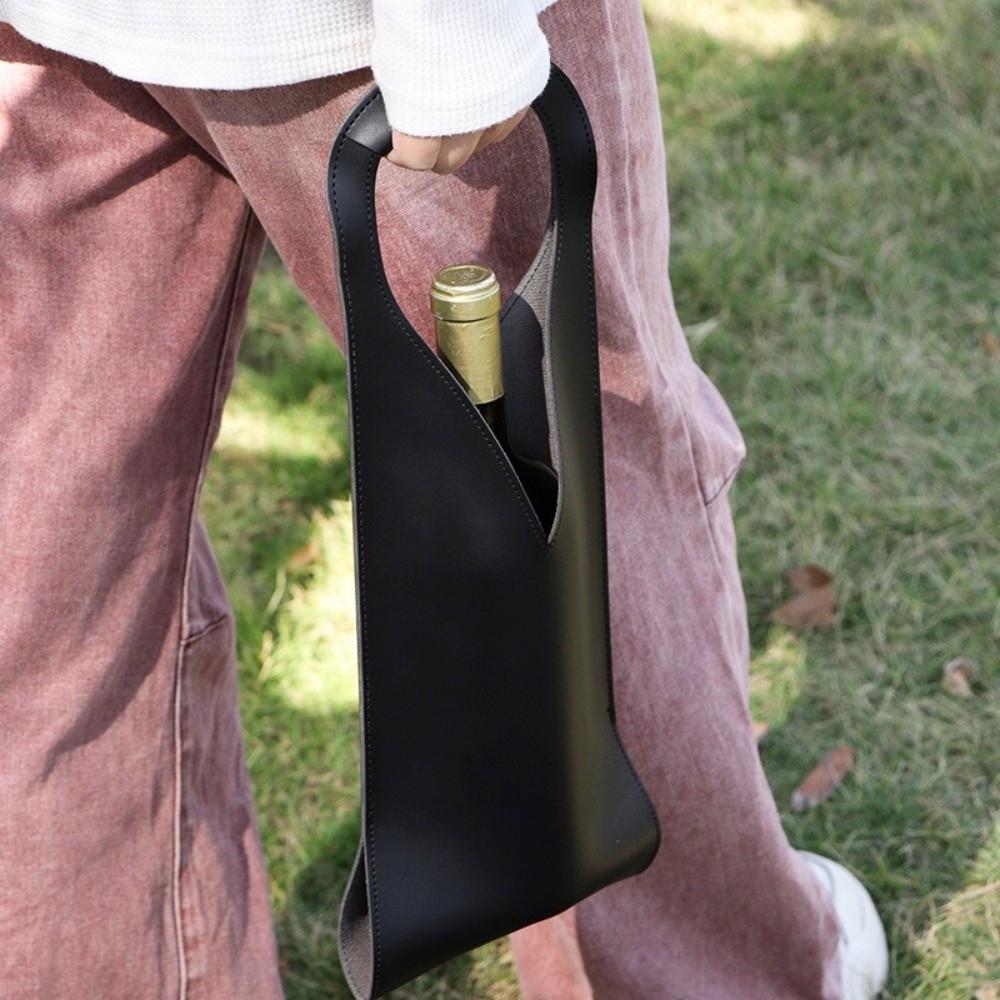 Single Bottle Holder Leather Wine Carrier Waterproof Beer Gift Bag Wine Tote Bridal Shower