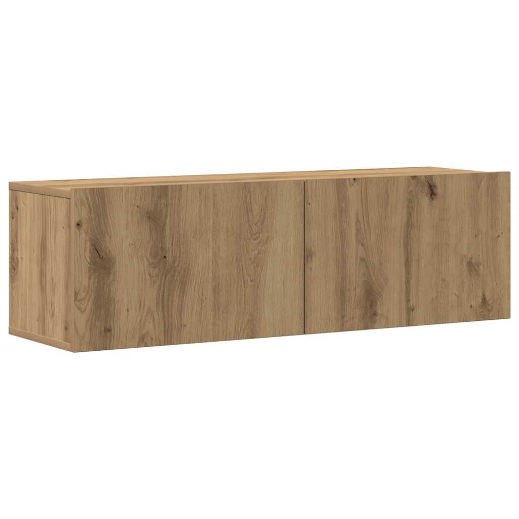 4 Piece TV Wall Cabinet Set Artisan Oak 100 x 30 x 30 cm