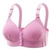 Sponge Full Cup Women's Bra Front Button Vest Style Thin Gathering Fixed Cup Bra Breathable No Steel Rims Plus Size Underwear