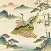 Chinese Style Crane Brooch for Women High-End Classical Elegant Temperament Corsage Vintage Niche Pin Hanfu Coat Accessory