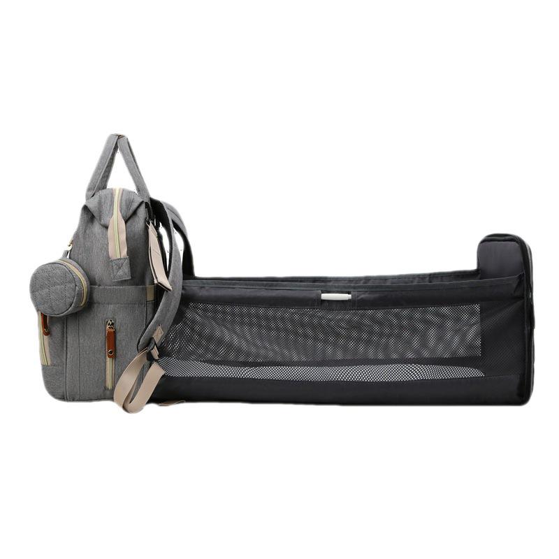 Mummy Backpack: Large Capacity, Lightweight Folding Bed & Diaper Bag