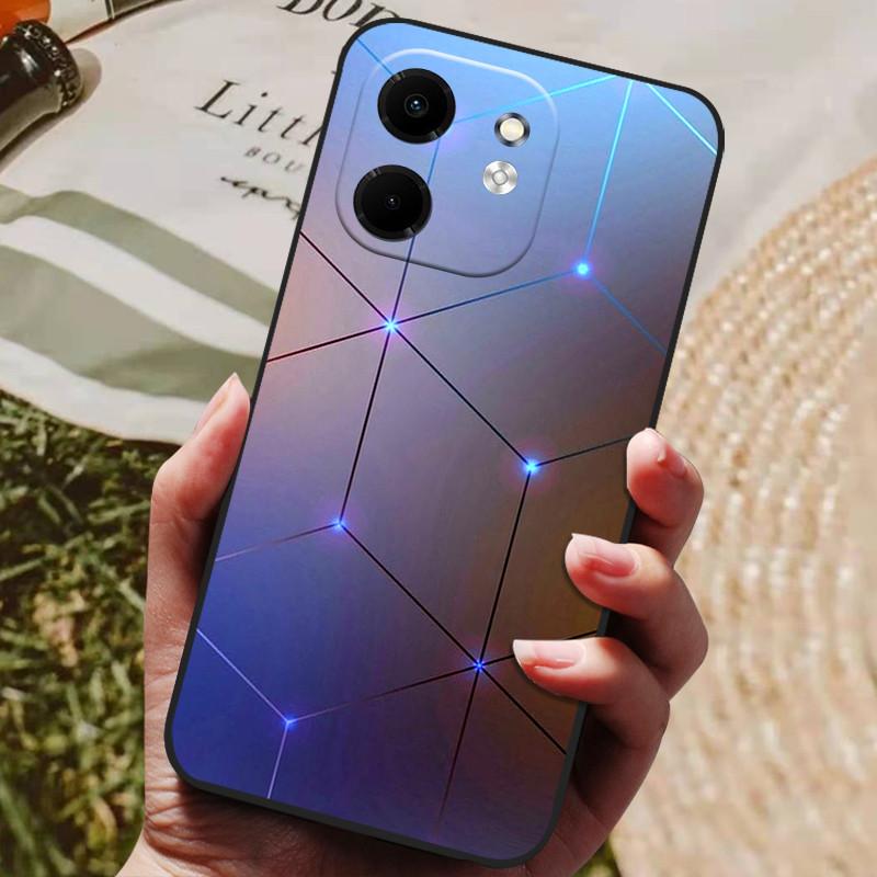 Для чехла Infinix Smart 9 X6532 Роскошный расписной телефон Силиконовая задняя крышка Для чехлов Infinix Hot 50i X6531 Защитный чехол Smart9