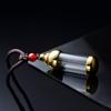 Glass Perfume Jars Cremation Pet Openable Glass Wishing Bottle Memorial Ash Bottle Vial Necklace