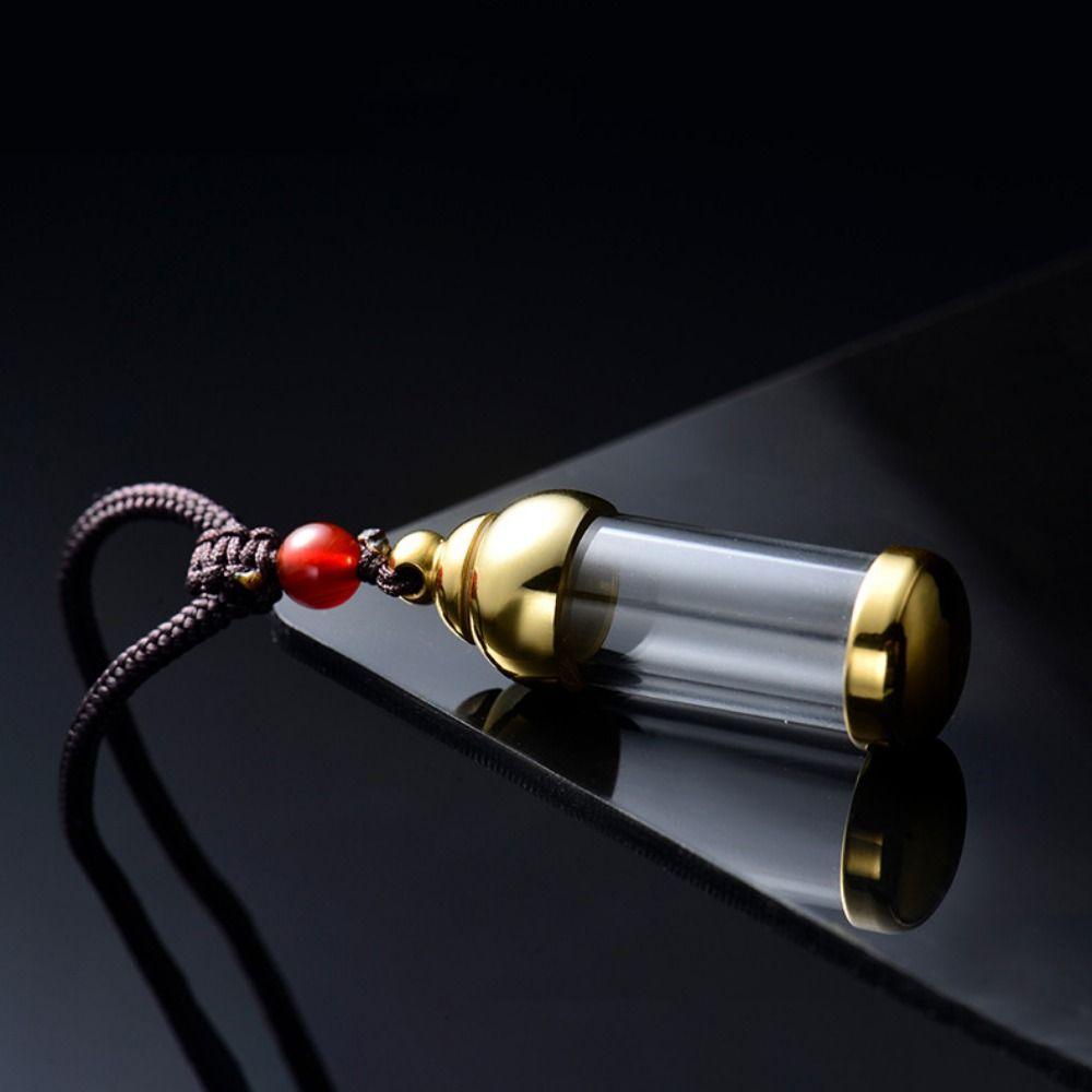 Glass Perfume Jars Cremation Pet Openable Glass Wishing Bottle Memorial Ash Bottle Vial Necklace