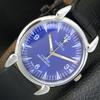 HAND-WINDING VINTAGE SWISS MENS REFURBISHED BLUE COLOR DIAL WATCH A700840-5 R205a-a700840