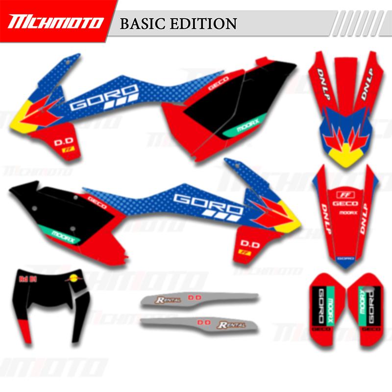 MCHMFG for KTM 125 250 300 350 450 SX SXF 2016-2018 EXC XCW 2017- Full Set Graphics Backgrounds Sticker Number Name