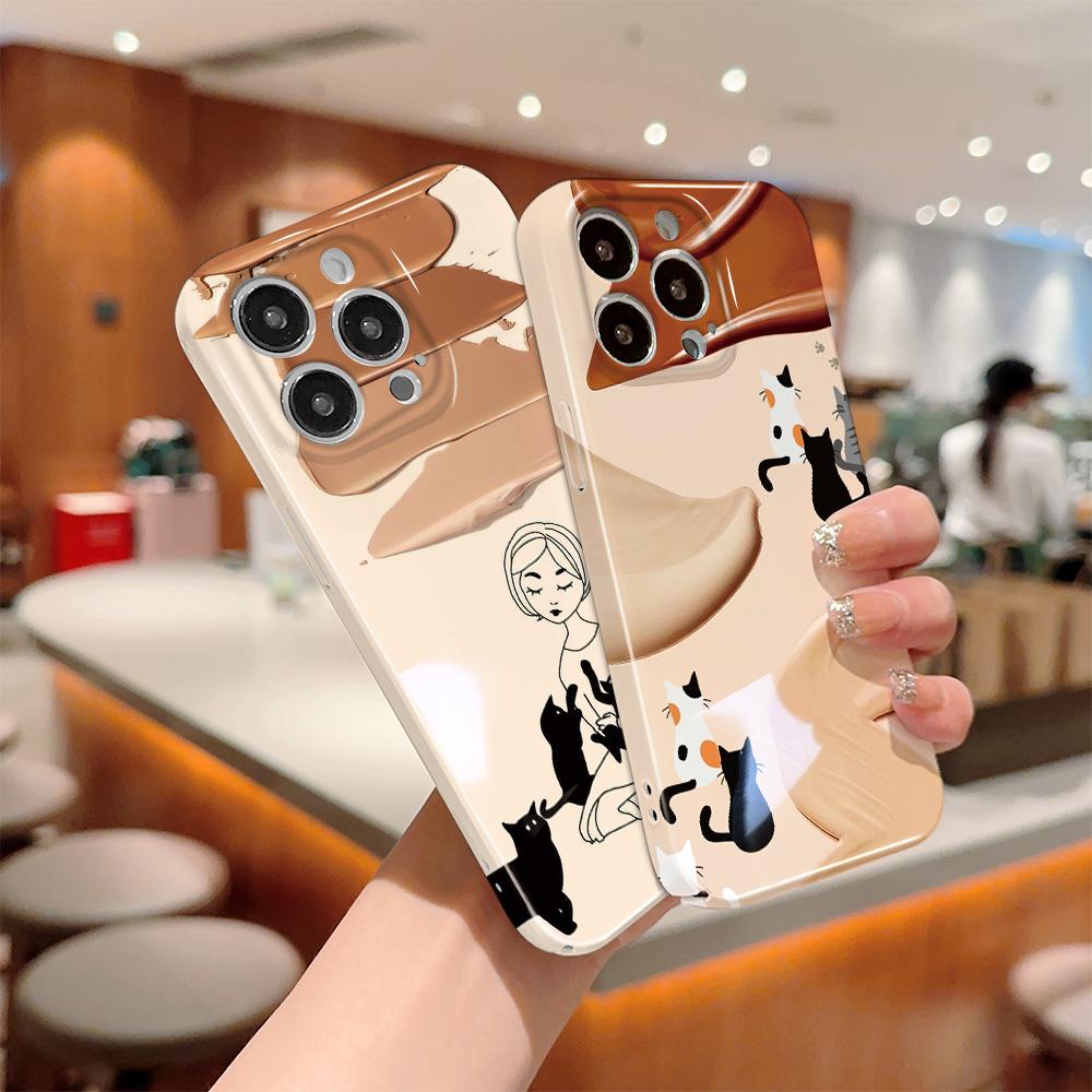 Универсальный чехол для телефона с пленкой, мультяшный модный дизайн, твердый корпус, полное покрытие камеры, противоударный защитный чехол для OPPO Realme OnePlus Infinix Tecno