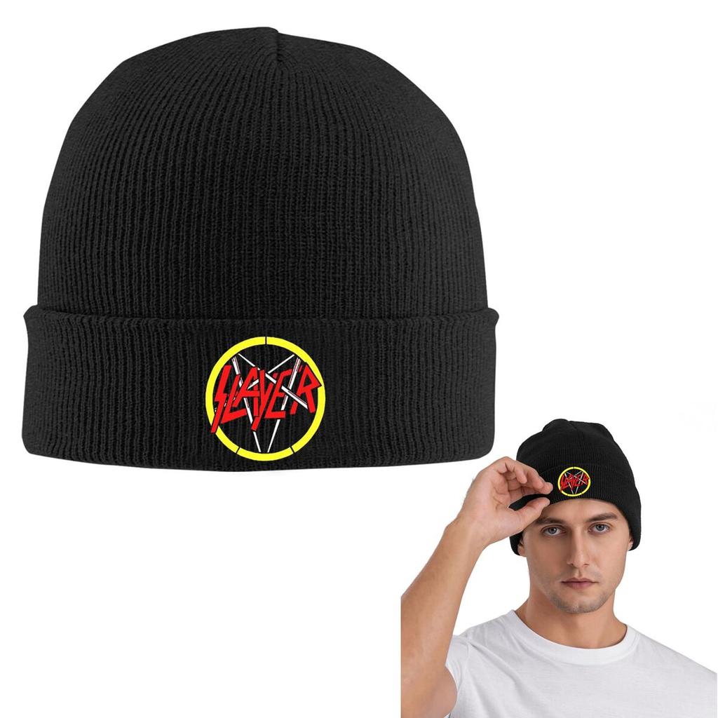 Slayers Logo Warm Knitted Cap Fashion Bonnet Hat Autumn Winter Outdoor Beanies Hats for Men Women Adult